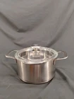 Ikea (3.2QT) Stainless Steel Pan W/glass Lid Used. Price: $25.00.