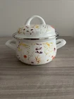 Aldi Find Crofton 1 Quart Mini Casserole Dish Porcelain Enamel Floral Pattern Used. Price: $8.09.