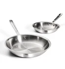 All-clad D3 Stainless Steel 3-PLY Bonded Fry Pan Set 8'' & 10'' New Open Box. Price: $119.99.