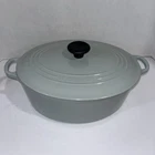 *new* Le Creuset # 31 6.75 Qt Oval Dutch Oven With Lid In Gray France. Price: $384.99.
