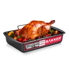 Bakkenmaster Nonstick Turkey Roasting Pan Rack 17 X 13 Inch Large New. Price: $54.85.