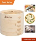 Bamboo Food Steamer With Lid, 6 Inch, 2 Tier Basket For Dumplings, Bao, Veget... New. Price: $35.99.