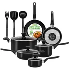 Nutrichef 13-PIECE Nonstick Cookware Heat Resistant Kitchen 1, Black New. Price: $113.99.
