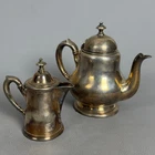 Moritz Hacker Vintage 20TH Century Silver-plated Metal Milk Pot Set (2 Pcs). Price: $186.22.