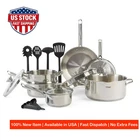 T-fal & Strain Stainless Steel Cookware Set 14 Piece New. Price: $89.94.