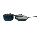 Caraway Ceramic Non-stick 3 Pc Cookware Set Blue Used. Price: $110.00.