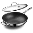 Dotclad Wok Pan,hybrid 12 With Lid, Pfoa Inch, Stainless Steel New. Price: $90.99.