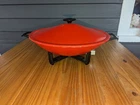 Vtg West Bend Electric Wok Model 5109 - Good Red, Tested Working Used. Price: $23.99.