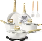 Pots And Pans Stick - 14 Pcs White Granite Kitchen Cookware Sets New. Price: $100.75.