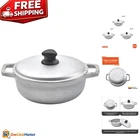 2QT Cast Aluminum Caldero With Lid - Perfect For Traditional Dishes & Serving New. Price: $41.99.