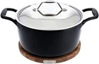 All-clad Cast Iron Enameled Dutch Oven With Acacia Trivet 6 Quart!!! New. Price: $189.99.