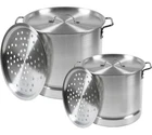 Imusa 32QT & 10QT Aluminum Stock Pot Steamer Lid Tamales Seafood Boil 2CT New. Price: $79.99.