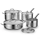 Cooks Standard Kitchen Cookware Sets Stainless Steel Professional Pots Pans New. Price: $196.86.