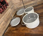 Greenpan Eras Ceramic Non-stick 6 Piece Cookware Set White, Used Couple Times. Price: $78.50.