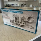 New Cuisinart 11-PIECE Chef's Classic Professional Stainless Cookware Set. Price: $399.95.