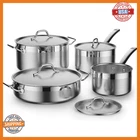 Cooks Standard 8-PIECE 18/10 Stainless Steel Cookware Set Pots & Pans New. Price: $142.23.