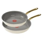 T-fal Preserve Ceramic Nonstick Frying Pan 2-PC Set, 8.5" & 11", Oven Broiler New. Price: $80.00.