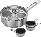 Resto Stainless Steel Egg Poacher Set With 4 Removable Cups, Induction Safe New. Price: $117.99.