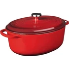 Lodge 7QT Oval Dutch Oven Red Enamel New. Price: $143.89.