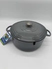 Chantal 7QT. Round Cast Iron Dutch Oven Fade Grey New. Price: $120.00.