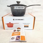 Creuset 1.75 Quart Saucepan Oyster Ss Knob Enameled Cast-iron- Free S/h New. Price: $189.98.