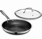 Hexclad Hybrid Nonstick 10-INCH Frying Pan With Tempered Glass Lid $169 Msrp New. Price: $90.00.