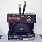 New Circulon 10" & 12" Symmetry Hard Anodized Nonstick Skillets Twin Pack,black. Price: $119.00.
