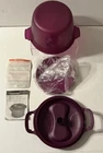 Brand New Tupperware Purple Microwave Steamer Rice Cooker 3 Piece Set # 6451B. Price: $21.00.