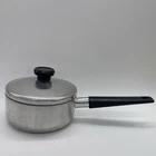 Vintage Wear-ever 1QT Sauce Pan With Lid Aluminum Non-stick Black Handle Usa Used. Price: $17.99.
