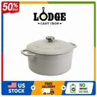 Lodge 5.5 Qt Oyster White Enameled Cast Iron Dutch Oven New. Price: $43.97.