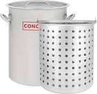 Concord 42 Qt Stainless Steel Stock Pot With Basket For Boiling Cookware New. Price: $164.99.