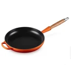 Creuset Enameled Cast Iron Alpine Wood Handled Skillet 10.25" Flame Orange. Price: $188.99.