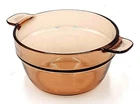 Visions Corning Ware Bowl No Lid Amber Glass V-20-B France Used. Price: $14.17.