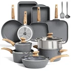 Maison Arts Pots And Pans Set Non Stick, 17 Piece Granite Kitchen Cookware Se.... Price: $238.76.
