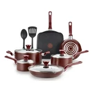 T-fal Easy Care 12-PIECE Non-stick Cookware Set, Pots And Pans, Red . New. Price: $79.94.