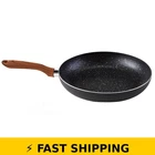 Imusa 8" Black Stone Nonstick Fry Pan With Wood Look Handle New. Price: $31.99.