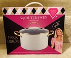 Paris Hilton 5 Qt Dutch Oven Nonstick Ceramic With Glass Lid Cookware Pot Pan Unspecified. Price: $19.99.