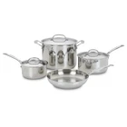 Cuisinart Chef Classic 7-PC Stainless Steel Cookware Set Pots & Pans Kitchen New. Price: $225.00.