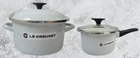 New Le Creuset Stockpot & Saucepan Cookware Enamel On Steel Vaperu In Box. Price: $189.98.