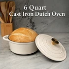 Lexi Home LB5443 Qt Enameled Cast Iron Dutch Oven Cream 26CM Round Pot W/lid New. Price: $59.99.