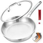 Inqibee 10 Inch Tri-ply Stainless Steel Frying Pan With Lid, Skillet, Induction. Price: $44.19.