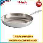 Tramontina Signature Tri-ply Clad Stainless Steel 12" Frying Pan Dishwasher-safe New. Price: $47.93.