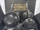 Free Ship Hexclad 7-PIECE Hybrid Nonstick Cookware Set Lids New Sealed. Price: $289.99.