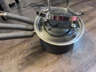 The Pampered Chef Hard Anodized Non-stick Titanium Sauce Pan Pots And 2 Lid Used. Price: $75.00.