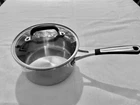 Calphalon Tri-ply Stainless Qt Saucepan 8702 Cookware With Lid Used. Price: $39.95.