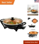Ovente 13 Inch Electric Wok - Nonstick Family Skillet With Adjustable Tempera... New. Price: $47.00.