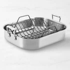 Aks 16-INCH Stainless Steel Roaster With Nonstick V-rack And 4-PIECE Tool Set New. Price: $50.00.