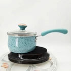 Paula Deen Cookware 2 Qt Quart Saucepan Light Blue Speckled Pot W/glass Lid Used. Price: $24.95.