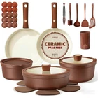 Carote 22PCS Ceramic Cookware Set, Pots Pans Non Stick Removable Hand... New. Price: $82.01.
