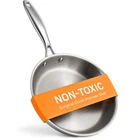 Ziruma Non-toxic 8" Surgical Grade Stainless Steel Frying Pan, Fully Clad For Fa New. Price: $83.25.